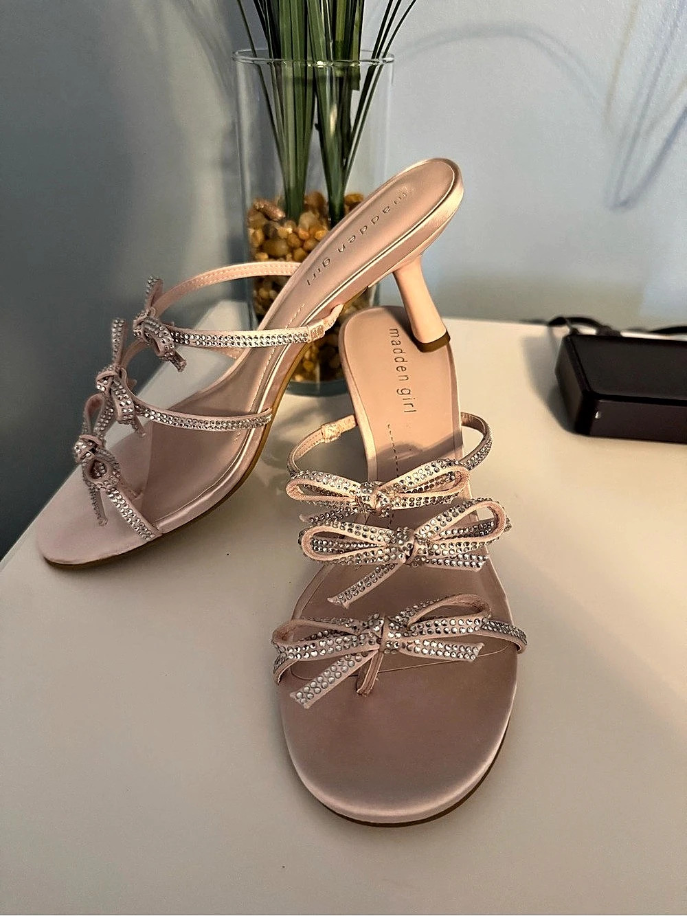 Madden Girl Charlotte Thong Kitten Heel Sandal Pink